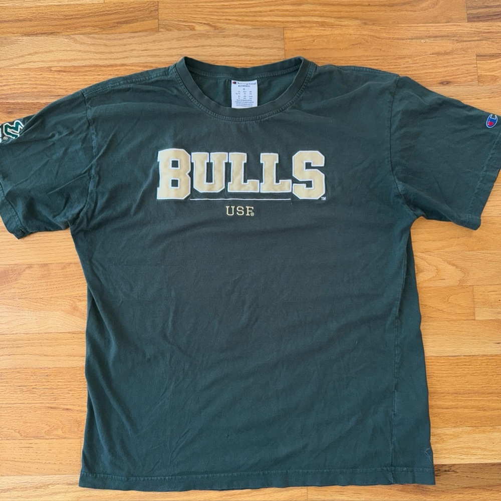 USF Bulls Champion green embroidered shirt XL